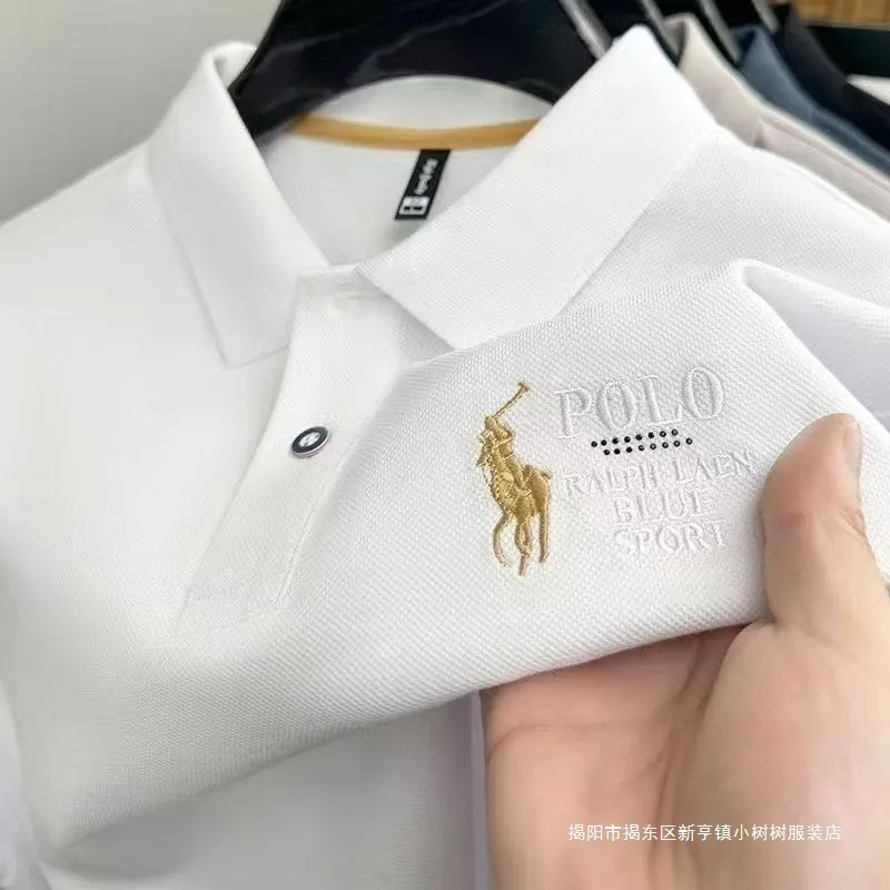 Áo thun polo nam thêu logo sang trọng lịch sự